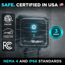 Load image into Gallery viewer, EVIQO Level 2 EV Charger, 40 Amp, J1772 for Non-Tesla EVs, 25ft Cable, WiFi (2.4GHz) Smart App, Weatherproof Indoor/Outdoor (IP66, NEMA 4), UL &amp; ETL Certified, NEMA 14-50 Plug-in 240V
