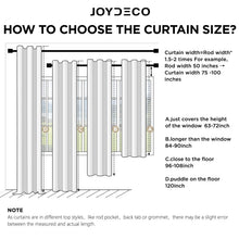 Load image into Gallery viewer, Joydeco Blackout Curtains for Bedroom - 100% Light Blocking 2 Panels Set Yellow Drapes 42"W x 108"L, Thermal Insulated Room Darkening Curtains, Linen Textured for Living Room, Rod Pocket &amp; Back Tabs
