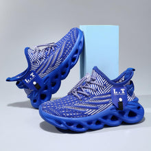 Load image into Gallery viewer, GLYGML Kids Running Shoes for Boys Girls Slip On Walking Tennis Sneakers Sports Athletic Non Slip Breathable Lightweight Fashion Royal Blue Size 3
