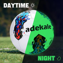 Load image into Gallery viewer, Soccer Balls Size 5,Glow in The Dark Official Size Soccer Ball,Indoor/Outdoor Light Up Training Ball with Pump and Needles,Street Ball Game for Men
