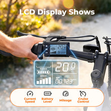 Load image into Gallery viewer, Fcgeoi Electric Bike, 750W Peak Motor, 60+ Miles Range &amp; 20MPH, Removable Battery, 26" Tires, Dual Disc Brake, Shock Absorber, Commuting Electric Bikes for Adults
