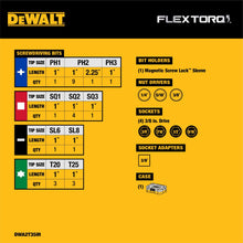 Load image into Gallery viewer, DEWALT Screwdriver Bit Set, Impact Driver Bit Set, FlexTorq, 35-Piece (DWA2T35IR)
