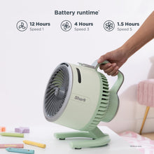 Load image into Gallery viewer, Shark FlexBreeze HydroGo Fan &amp; Travel Bag — Ultra-powerful portable fan with indoor + outdoor evaporative mist. Corded &amp; cordless, White, FA053BRN
