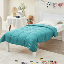 Load image into Gallery viewer, yescool Weighted Blanket (10 lbs, 41" x 60", Teal) Cooling Heavy Blanket, Perfect for 90-110 lbs, Breathable Throw Blanket Gifts with Premium Glass Bead, Machine Washable
