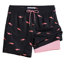 Load image into Gallery viewer, Maamgic Swim Trunks Men 2 in 1 Bathing Suit, Quick Dry Men Swimming Trunks with Zipper Pockets, 7 Inch
