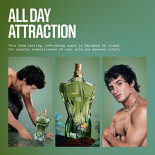 Load image into Gallery viewer, Jean Paul Gaultier Le Beau Paradise Garden Eau de Parfum for Men - Long Lasting Fresh Woody Aquatic Mens Cologne with Coconut Water, Green Fig &amp; Sandalwood - Designer Fragrance Spray, 2.5 oz
