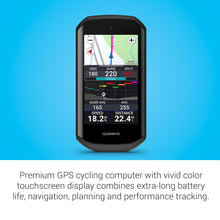 Load image into Gallery viewer, Garmin Edge 1050®, Premium Cycling Computer, Vivid Color Touchscreen Display, Built-in Speaker, Advanced Training and Group Ride Features, Road Hazard Alerts
