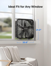 Load image into Gallery viewer, PELONIS 20 Inch Box Fan for Bedroom– 3 Speeds, 25ft/s, Floor Fan, Window Fan, Table Fan, Desktop Fan with Superior Air Throw (2295 CFM), Lightweight, 5 Blades, suitable for Office, Living Room, Garage
