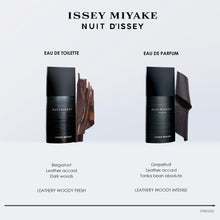 Load image into Gallery viewer, Issey Miyake Nuit d'Issey Parfum Spray - Fragrance for Men - Leathery, Woody, Intense - With Notes of Grapefruit, Vanilla, Tonka Bean &amp; Leather Accord - 4.2 oz
