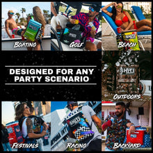 Load image into Gallery viewer, SHITI Coolers Cooler Backpack for Camping, Travel, Beach, Soft Lunch Box for Food, Drinks &amp; Ice, Portable, Waterproof 24 Hr Insulated Bag with Shoulder Straps, Customizable, The Blackout, 15 Cans
