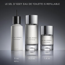 Load image into Gallery viewer, Issey Miyake Le Sel d'Issey Eau de Toilette - Fresh Woody Marine Fragrance for Men - With Salt Accord, Marine Seaweed, Ginger &amp; Cedarwood - 3.3 oz - Refillable
