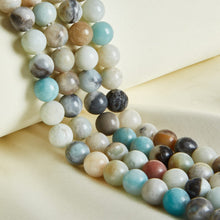 Load image into Gallery viewer, 60pcs 6mm Natural Amazonite Beads Gemstone Beads Round Loose Beads for Jewelry Making
