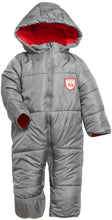 Load image into Gallery viewer, iXtreme Baby Boys' Snowsuit - Cozy Fleece Insulated Winter Snow Pram Bunting Suit for Newborns and Infants (Sizes: 0-24M), Size 3-6 Months, Charcoal
