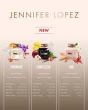 Load image into Gallery viewer, Jennifer Lopez Limitless Perfume, Eau De Parfum Spray 3.4 Fl Oz (100 ml) Vibrant Woody Amber Womens Perfume, Notes of Red Apple, Jasmine &amp; Palo Santo

