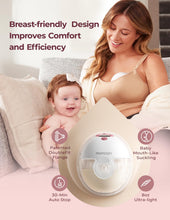 Load image into Gallery viewer, Momcozy M5 Smart APP Controlled Wearable Breast Pump, Hands-Free Wireless Electric Pump, 3 Modes 9 Suction Levels, BPA-Free, Portable Lightweight, 24mm Flange, 2-Pack Cozy Red
