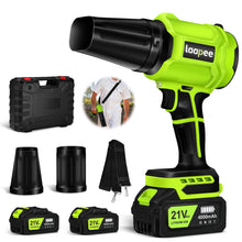 Load image into Gallery viewer, Leaf Blower Cordless,Battery Powered 800,000 RPM Electric Leaf Blower with 2 x 4.0Ah Battery and Charger Handheld Blowers for Lawn Care,Dust,Snow,Car Blowing Water with 2 Extended Nozzle
