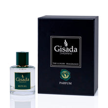 Load image into Gallery viewer, Gisada Switzerland Luxury Eau De Parfum Fragrance, Unisex Perfume + Cologne for Women &amp; Men (Fresh + Woody), Royal, 100mL/3.3oz
