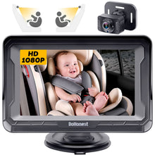 Load image into Gallery viewer, DoHonest Baby Car Camera HD 1080P - Rear-Facing Car Baby Monitor with Night Vision, Adjustable View Angle, Easy Setup, Anti-Glare Display, Safety for Kids &amp; Infants
