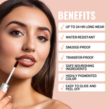 Load image into Gallery viewer, iMethod Lip Stain - Lip Liner Stain, Long Lasting Lip Stain Peel Off, Waterproof Stay On All Day, Transfer-Proof, Highly Pigmented, Natural Instant Peel Off Lip Stain Color, Coffee
