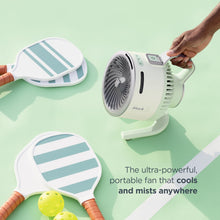 Load image into Gallery viewer, Shark FlexBreeze HydroGo Fan &amp; Travel Bag — Ultra-powerful portable fan with indoor + outdoor evaporative mist. Corded &amp; cordless, White, FA053BRN
