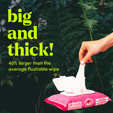 Load image into Gallery viewer, Goodwipes Flushable Butt Wipes Made w/Soothing Botanicals &amp; Aloe – Soft &amp; Gentle Wet Wipe Dispenser for Home Use, Septic &amp; Sewer Safe – Largest Adult Toilet Wipes – Rosewater, 480 count (8 packs)
