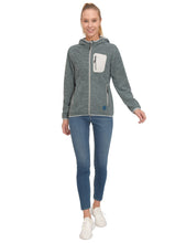 Load image into Gallery viewer, Little Donkey Andy Women's Lightweight Warm Polar Fleece Running Jacket Hooded Full-Zip Thermal Coat Hiking Travel Casual Green M
