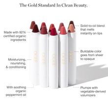 Load image into Gallery viewer, Ogee Tinted Sculpted Lip Oil - Lip Stain Made with 100% Organic Coconut Oil, Jojoba Oil, and Vitamin E - Best as Lip Balm, Lip Color or Lip Treatment - PETUNIA (Sheer Blush)
