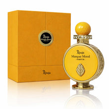 Load image into Gallery viewer, AHUJA Mangue Mood – 3.4 oz Parfum | Unisex Mango Floral Scent | 30% Long Lasting Oil | Alphonso Mango, Bergamot, Tuberose, Amber, Sandalwood | Luxury Yellow Gift Box | “Some Moods Stay Golden”
