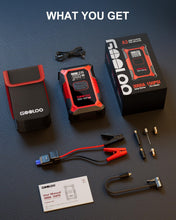 Load image into Gallery viewer, GOOLOO A3 Jump Starter with Air Compressor, 3000A Portable Car Battery Booster (9.0 Gas/6.5L Diesel) with 150PSI Auto-Shutoff Tire Inflator, 12V Supersafe Lithium Jump Box Car Battery Jumper Starter
