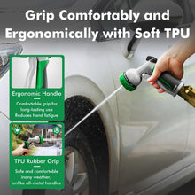 Load image into Gallery viewer, RESTMO Garden Hose Nozzle, Heavy Duty Metal Water Hose Nozzle with 7 Adjustable Spray Patterns, High Pressure Hand Sprayer with Flow Control for Watering Plants &amp; Lawns, Washing Cars &amp; Pets
