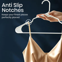 Load image into Gallery viewer, Utopia Home Plastic Hangers 50 Pack – Space Saving Clothes Hanger White
