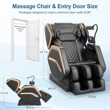 Load image into Gallery viewer, NAGLIFOR Massage Chair Full Body, Zero Gravity Massage Chair 2026 for Back Fatigue with 10 Fixed Rollers, Heating, Airbags, Phone Controller, Bluetooth Speaker, Nightlights for Living Room, Bedroom
