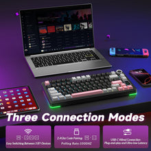 Load image into Gallery viewer, AULA S75 PRO Wireless Mechanical Keyboard with Screen&amp;Knob, 75% Hot Swappable Gaming Keyboard with Pre-lubed Switches, RGB Backlit, PBT Keycaps Creamy Sounding Pc Gaming Keyboards
