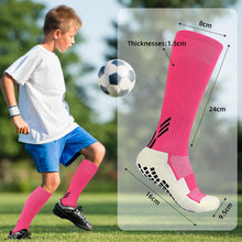 Load image into Gallery viewer, Kids Grip Socks, [2 Pairs] Non Slip Training Athletic Soccer Socks for Youth Boys and Girls Anti Slip Socks (pink)
