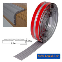 Load image into Gallery viewer, COUKIU Wall Corner Protector, Inside &amp; Outside Self Adhesive Wall Corner Guard&amp;Edge Protector, Flexible Vinyl Corner Moulding Trim Caulk Strip, Peel and Stick Trim for Ceiling, Countertop, Grey, 10ft
