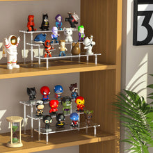 Load image into Gallery viewer, 3 Tier Acrylic Display Risers, Large Perfume Organizer Stand, Clear Cupcake Stand Holder, Display Shelves for Figurines, Dessert Shelf for Party, Risers Display Stand for Decoration (1 Pack)
