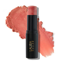 Load image into Gallery viewer, LAURA GELLER NEW YORK Italian Marble Blush Makeup Stick | Cream Finish Marbleized Blush for Cheeks, Apricot Spritz
