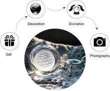 Load image into Gallery viewer, H&amp;D HYALINE &amp; DORA 3D Laser Engraved Flower of Life Crystal Ball Paperweight with Stand,Chakra Healing Grid Flower Globe for Spiritual Decor Gift
