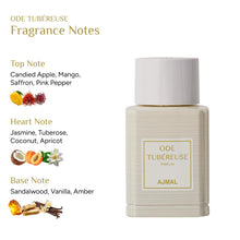 Load image into Gallery viewer, Ajmal Ode Tubéreuse Eau de Parfum for Women – 3.4 fl oz / 100 ml | Luxury Premium Floral Woody Perfume | Long Lasting French Fragrance | Made in France &amp; Crafted in Dubai | Exclusive for USA
