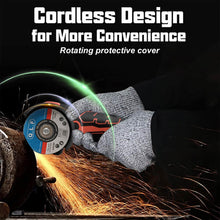 Load image into Gallery viewer, ZFULVO Cordless Brush Angle Grinder Kit, 19500rpm Mini Electric Angle Grinding Tool with 2pcs 16.8V 2000mAh Batteries and 6-Cutting Discs, Grinder Handheld Cutter for Metal Wood
