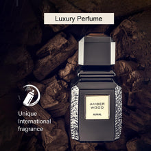Load image into Gallery viewer, Ajmal Amber Wood Noir Eau De Parfum 3.4 Oz / 100 ML For Men &amp; Women - Long Lasting Citrus, Aromatic Fragrance - Made in Dubai
