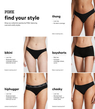Load image into Gallery viewer, Victoria's Secret PINK Women's No Show Thong Underwear, Panties for Women, 7 Day Holiday, (M)
