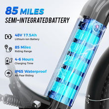 Load image into Gallery viewer, M1 Electric Bike for Adults with 1800W Peak Motor, 26'' x 4.0'' Fat Tire Electric Bike, 48V 17.5Ah Battery, 85 Miles Electric Mountain Bike, 36MPH 7 Speed Electric Bicycle with Front and Rear Baskets
