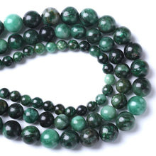 Load image into Gallery viewer, 8mm 45pcs Natural Green Emerald Stone Beads Round Loose Beads AAA Energy Healing Power Stone Beads for Jewelry Making DIY Bracelet Necklace 15" (Green Emerald Stone, 8mm)
