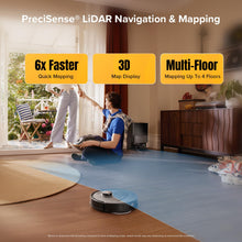 Load image into Gallery viewer, roborock Qrevo S5V Robot Vacuum and Mop, FlexiArm Edge Mopping, 12,000Pa Suction, Dual Zero-Tangle System, Smart Obstacle Avoidance, 10mm Mop Lifting, Auto Mop Washing&amp;Drying, Self-Emptying&amp;Refilling
