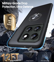 Load image into Gallery viewer, JAME for Motorola Edge 2025 Case, Dual Layer Military Grade Protection Shockproof Cover with Ring Holder Stand Kickstand, Slim Fit Protective Phone Case for Motorola Moto Edge 2025, Black
