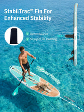 Load image into Gallery viewer, Niphean Inflatable Stand Up Paddle Board with Stabiltrac Fin Design and SUP Accessories, Anti-Slip EVA Deck, 10’6’’ Inflatable Paddle Boards for Adults &amp; Youth of All Skill Levels
