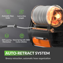 Load image into Gallery viewer, Giraffe Tools Grandfalls Retractable Pressure Washer Pro, Wall Mount Pressure Washer, Electric Power Washer, Automatic Rewind, Max 2900PSI 2.2GPM, Dark Silver Case with 100ft Pressure Hoses
