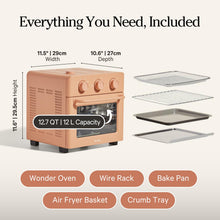 Load image into Gallery viewer, Our Place Wonder Oven | 6-in-1 Stainless Steel Air Fryer Toaster Oven Combo with Basket, Rack, Pan &amp; Tray | Compact 13 QT Countertop Capacity - Toast, Roast, Bake, Reheat, Broil &amp; Steam | Spice
