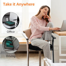 Load image into Gallery viewer, Amazon Basics Comfortable Seat Cushion for Office Chairs, Gel Enhanced Memory Foam, Non-Slip, Cooling Support for Long Sitting, Black
